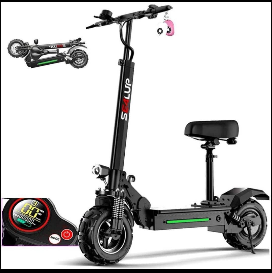 2 Wheel off Road Foldable Adult Scooter with Seat Self-Balancing Adult E Scooter